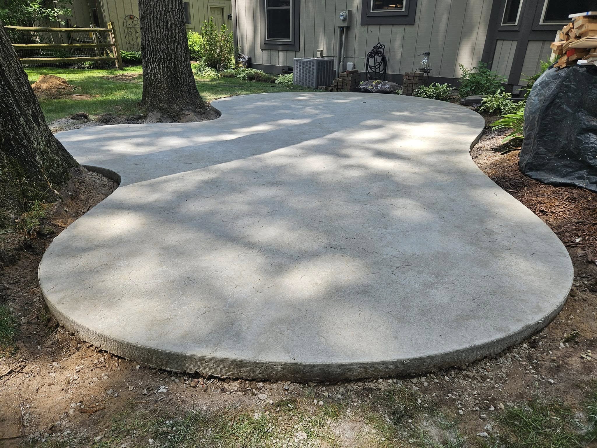 Curved Patio Backyard Patio