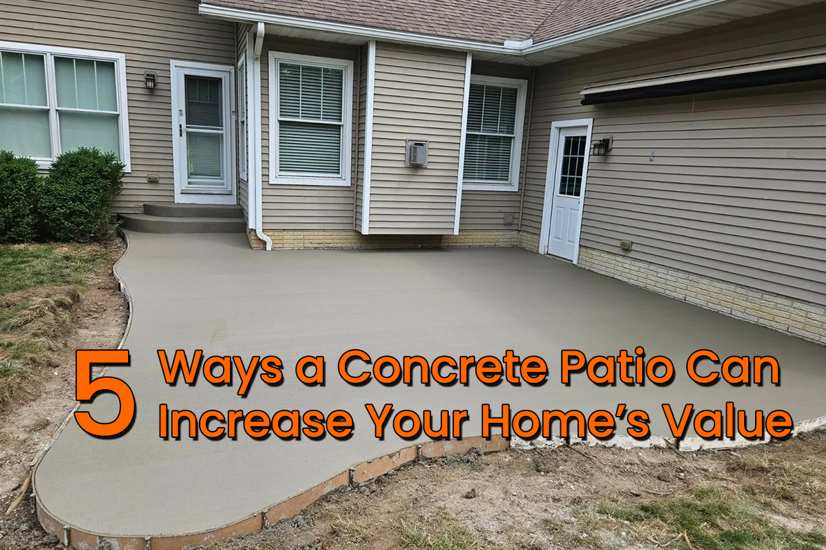 Backyard concrete Patio