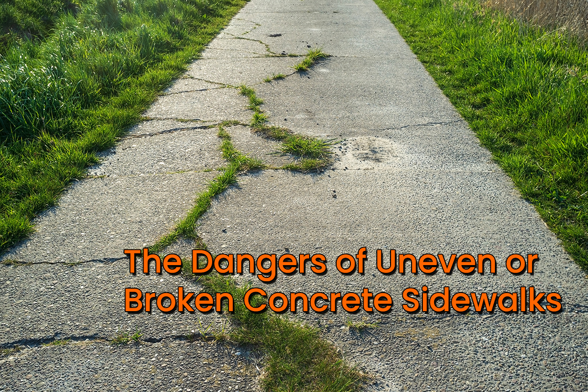 Broken sidewalk